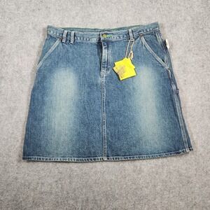 Oshkosh B'gosh Skirt Womens 14 Denim Carpenter Casual Goth Emo